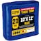Core Tarps Heavy Duty Tarp, 12 ft L x 0.5 mm H x 10 ft W, 20 Mil, Blue, Polyethylene CT-705-10X12 - alternate 1